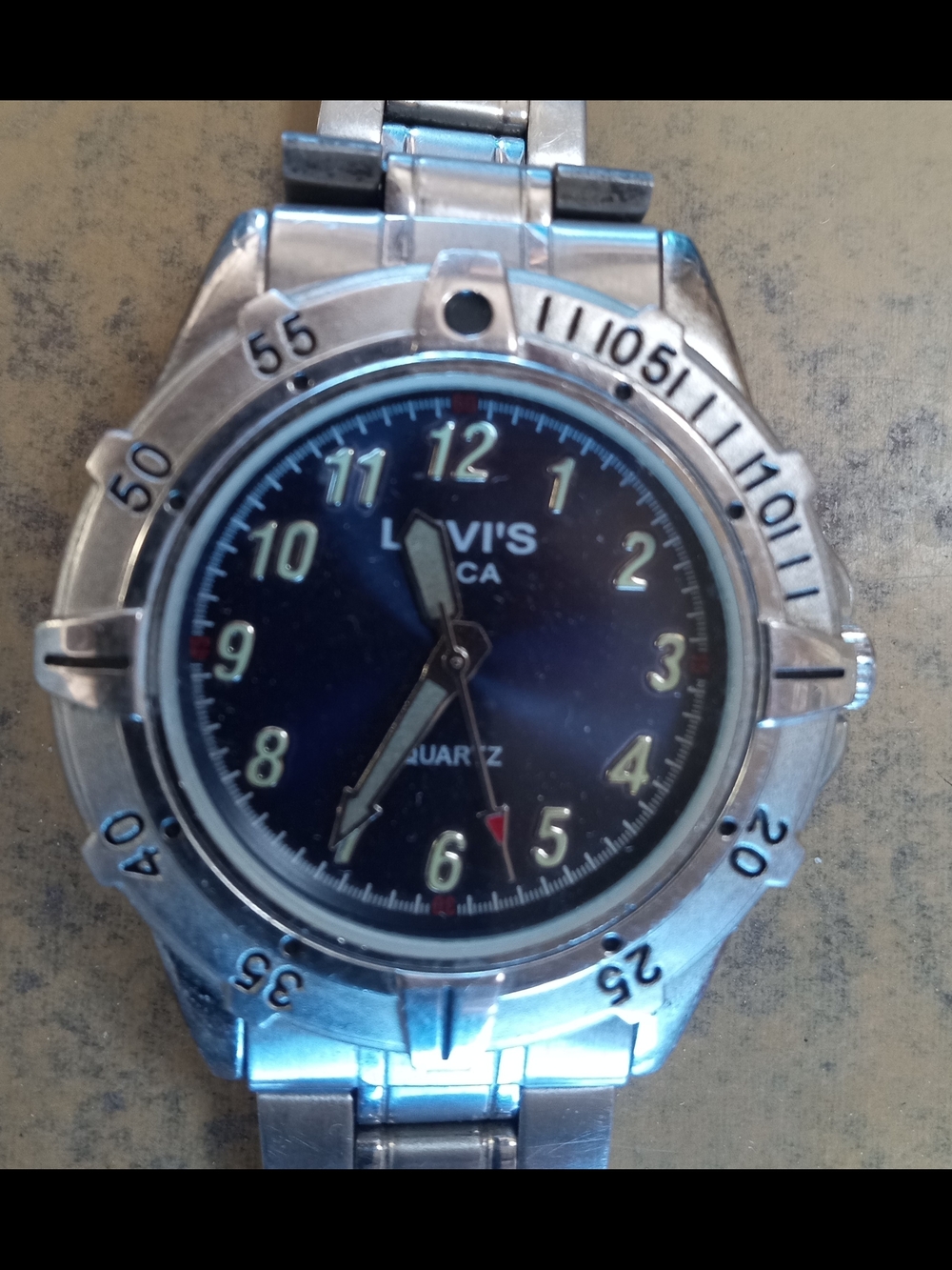 Levi's Silver Watch with Dark Blue Dial
